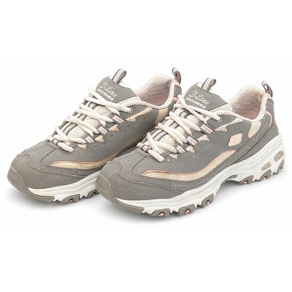 Skechers D'Lites Biggest Fan Women's Size‎ 8.5 Air Cooled Memory Foam Gray 11930